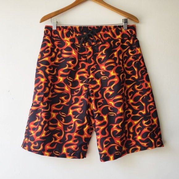 Havana Other - Havana Flame Y2K Swim Trunks